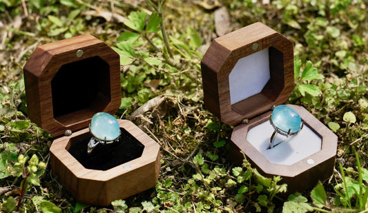 Adjustable Gemstone Ring • 925 Sterling Silver Statement Jewelry • Retro Boho Crystal Ring • Natural Healing Stone Ring for Women & Gift