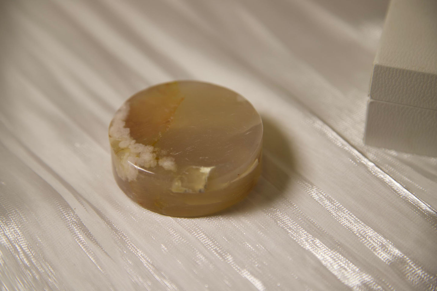 Chunky Agate Bangle Bracelet: Handmade Stone Jewelry, Cloudy Crystal