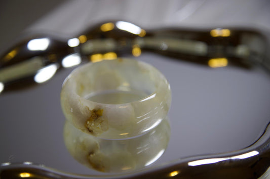 Natural Jadeite Bangle Bracelet: Pale Green Gemstone Jewelry (2.44 inch Diameter