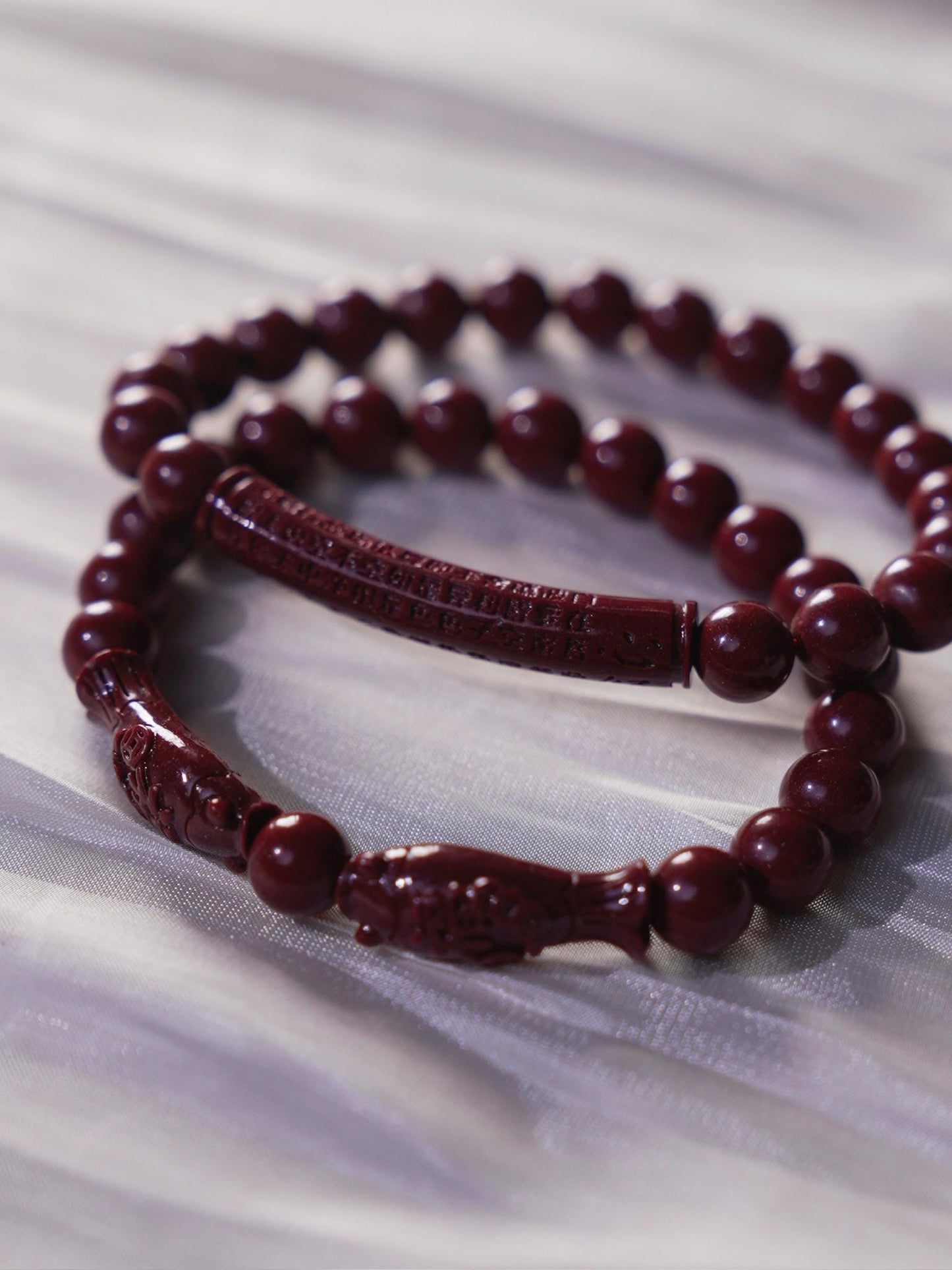 Handmade Red Cinnabar Bracelet • Natural Beaded Jewelry • Lucky Charm Spiritual Bracelet for Protection, Energy, Feng Shui & Healing Gift