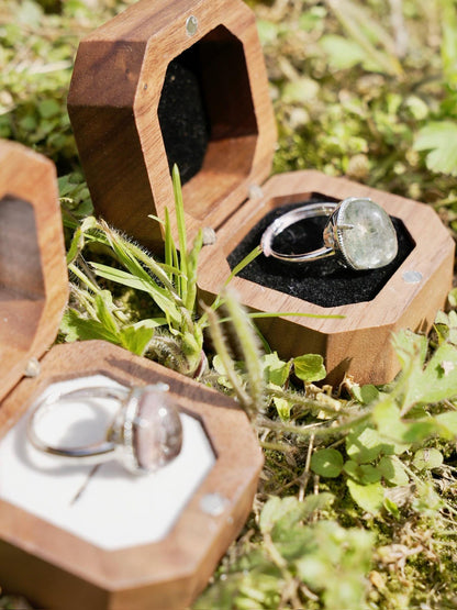 Adjustable Aquamarine 925 Sterling Silver Ring - March Birthstone