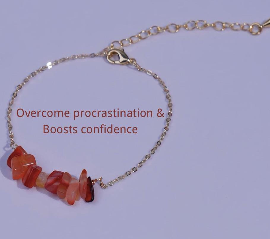 Citrine Crystal Bracelet • Raw Gemstone Jewelry • Natural Healing Stone • Gold Chain Bracelet for Abundance, Joy & Positive Energy