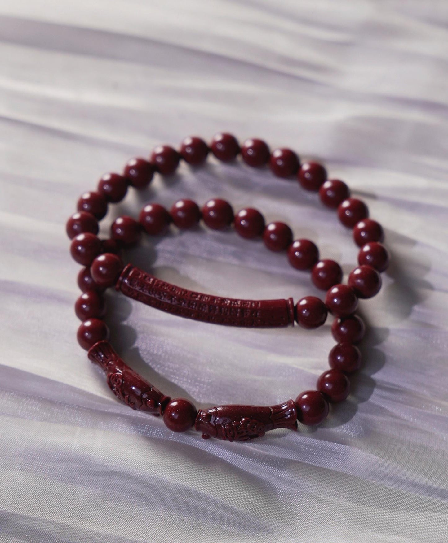 Handmade Red Cinnabar Bracelet • Natural Beaded Jewelry • Lucky Charm Spiritual Bracelet for Protection, Energy, Feng Shui & Healing Gift