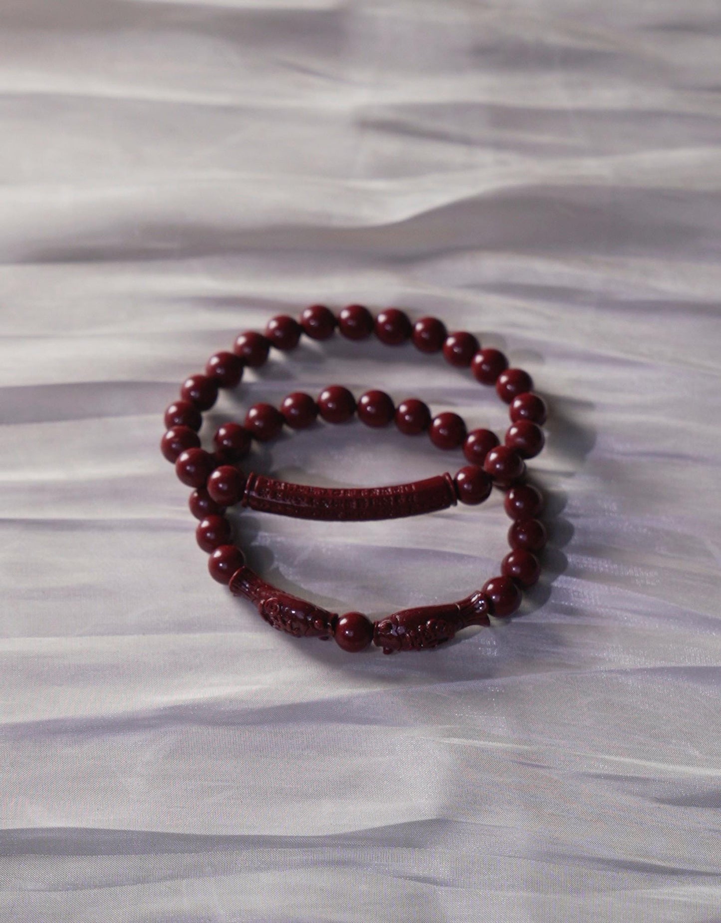 Handmade Red Cinnabar Bracelet • Natural Beaded Jewelry • Lucky Charm Spiritual Bracelet for Protection, Energy, Feng Shui & Healing Gift