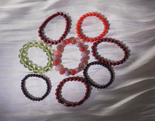 Handmade Gemstone Bracelet  Amethyst, Agate, Cinnabar  Peridot • Natural Crystal Beaded Jewelry for Healing, Balance, Luck & Spiritual Gift