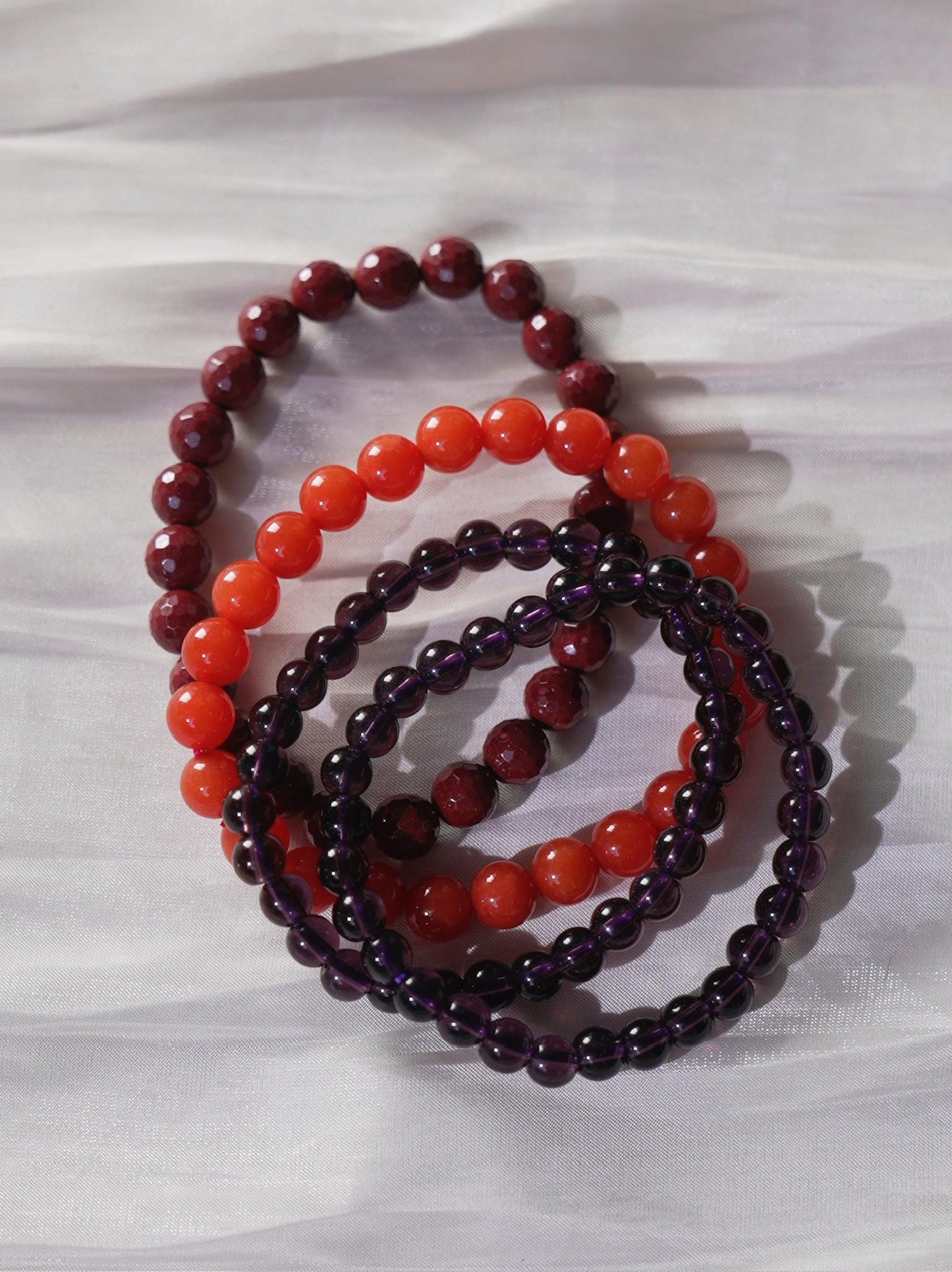 Handmade Gemstone Bracelet  Amethyst, Agate, Cinnabar  Peridot • Natural Crystal Beaded Jewelry for Healing, Balance, Luck & Spiritual Gift
