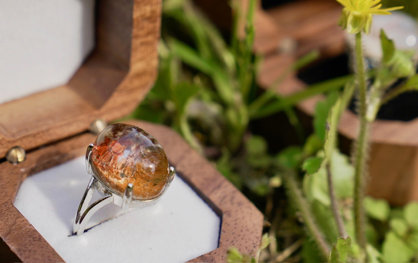 Moonstone Ring • Adjustable 925 Sterling Silver Ring • Natural June Birthstone Jewelry • Healing Crystal Ring • Gift for Her