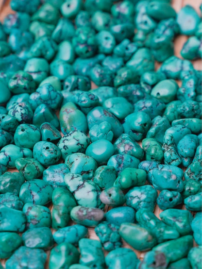 Turquoise Nugget Beads • Natural Blue Green Gemstone Beads • Bulk Beading Supplies for Jewelry Making • DIY Craft & Healing Crystals