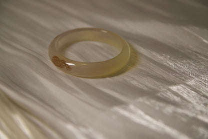 Agate Bangle Bracelet: Earthy Moss Stone, Handmade Jewelry