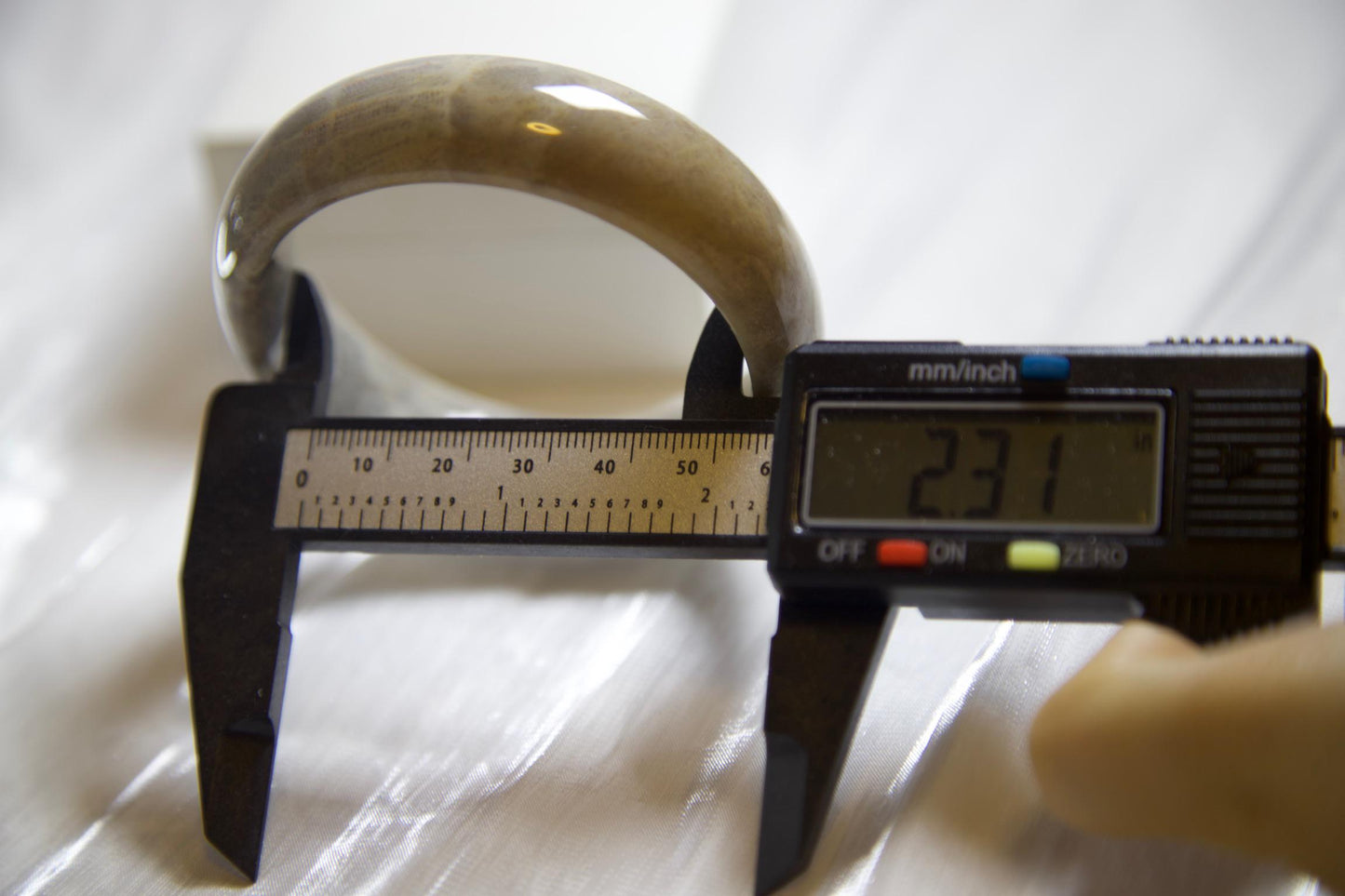Fossil Coral Stone Bangle: Polished Statement Bracelet, Natural Earth Tones