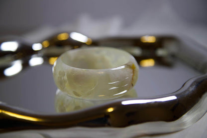 Natural Jadeite Bangle Bracelet: Pale Green Gemstone Jewelry (2.44 inch Diameter