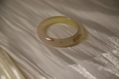 Agate Bangle Bracelet: Earthy Moss Stone, Handmade Jewelry