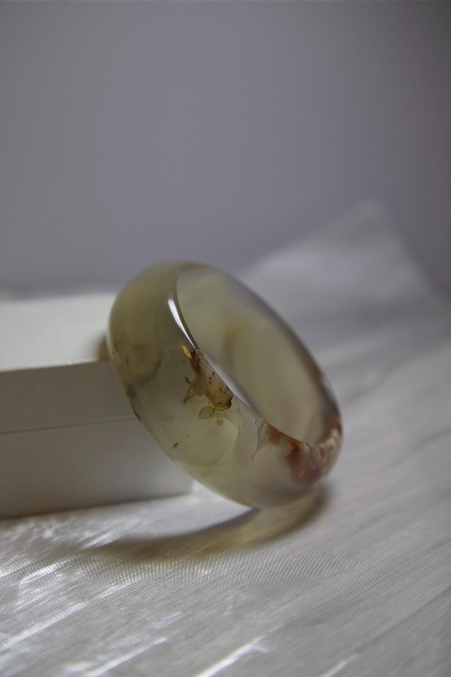 Natural Agate Stone Bangle • Hand-Carved Gemstone Bracelet • Polished Crystal Jewelry • 59-60mm Agate Bangle for Healing, Balance & Gift