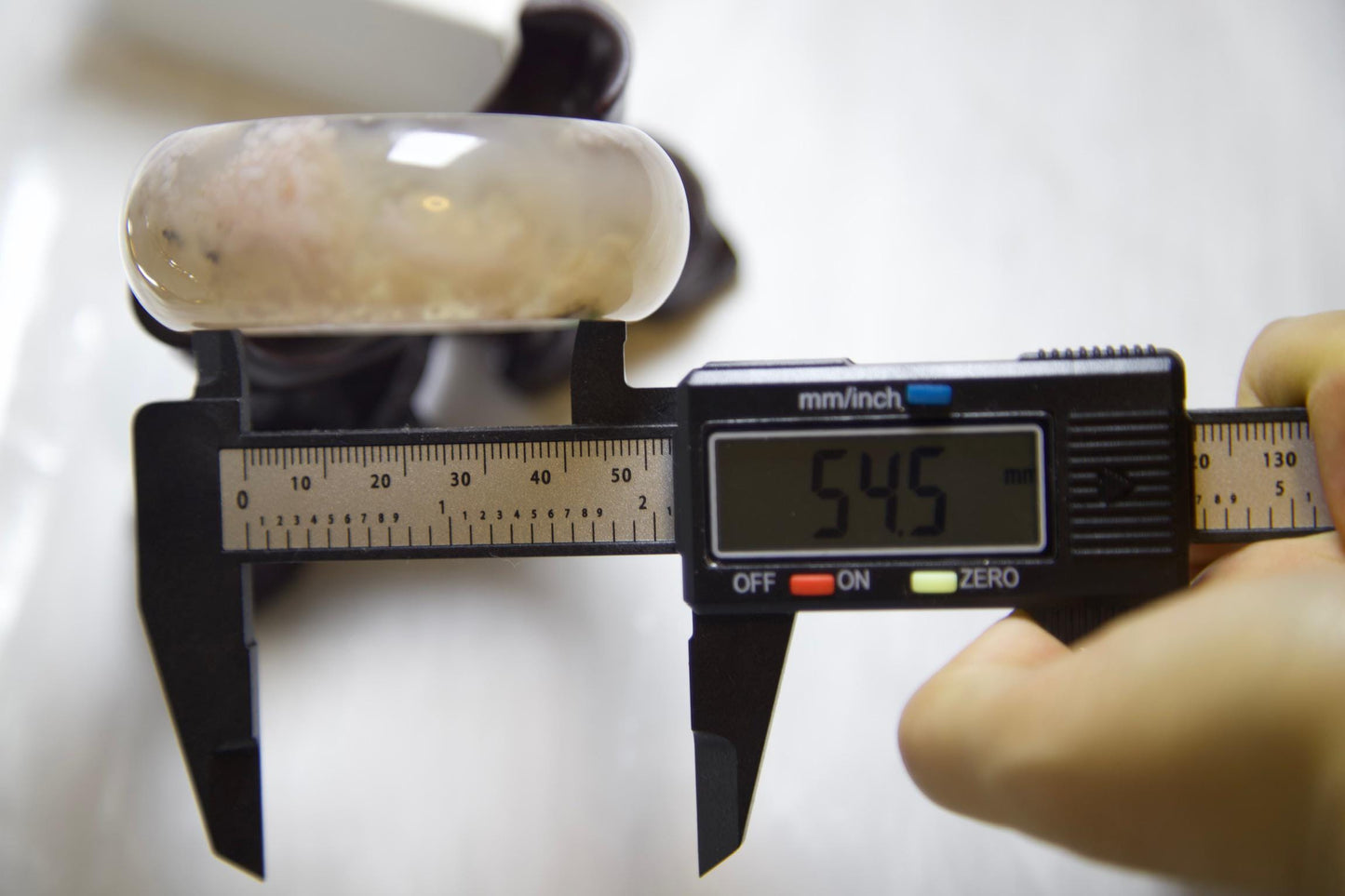 Flower Agate Bangle: Polished Healing Crystal Bracelet, Boho Jewelry