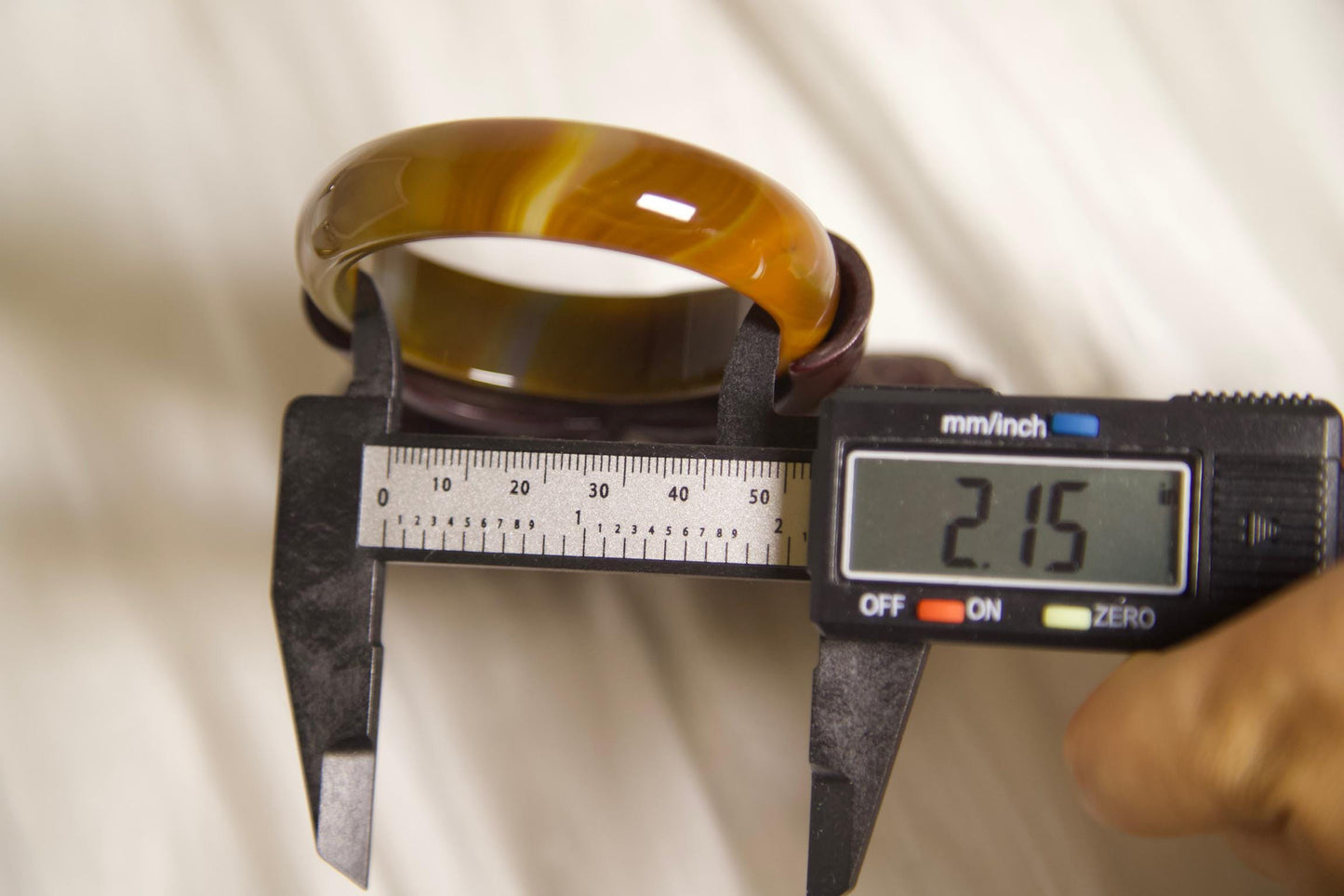 Brown Agate Bangle Bracelet • Polished Gemstone Jewelry • Natural Healing Crystal Bangle • Unisex Boho Bracelet for Protection & Balance