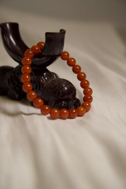Red Agate Bracelet • Natural Gemstone Beaded Jewelry • Handmade Healing Crystal Bracelet for Grounding, Courage, Protection & Energy Gift