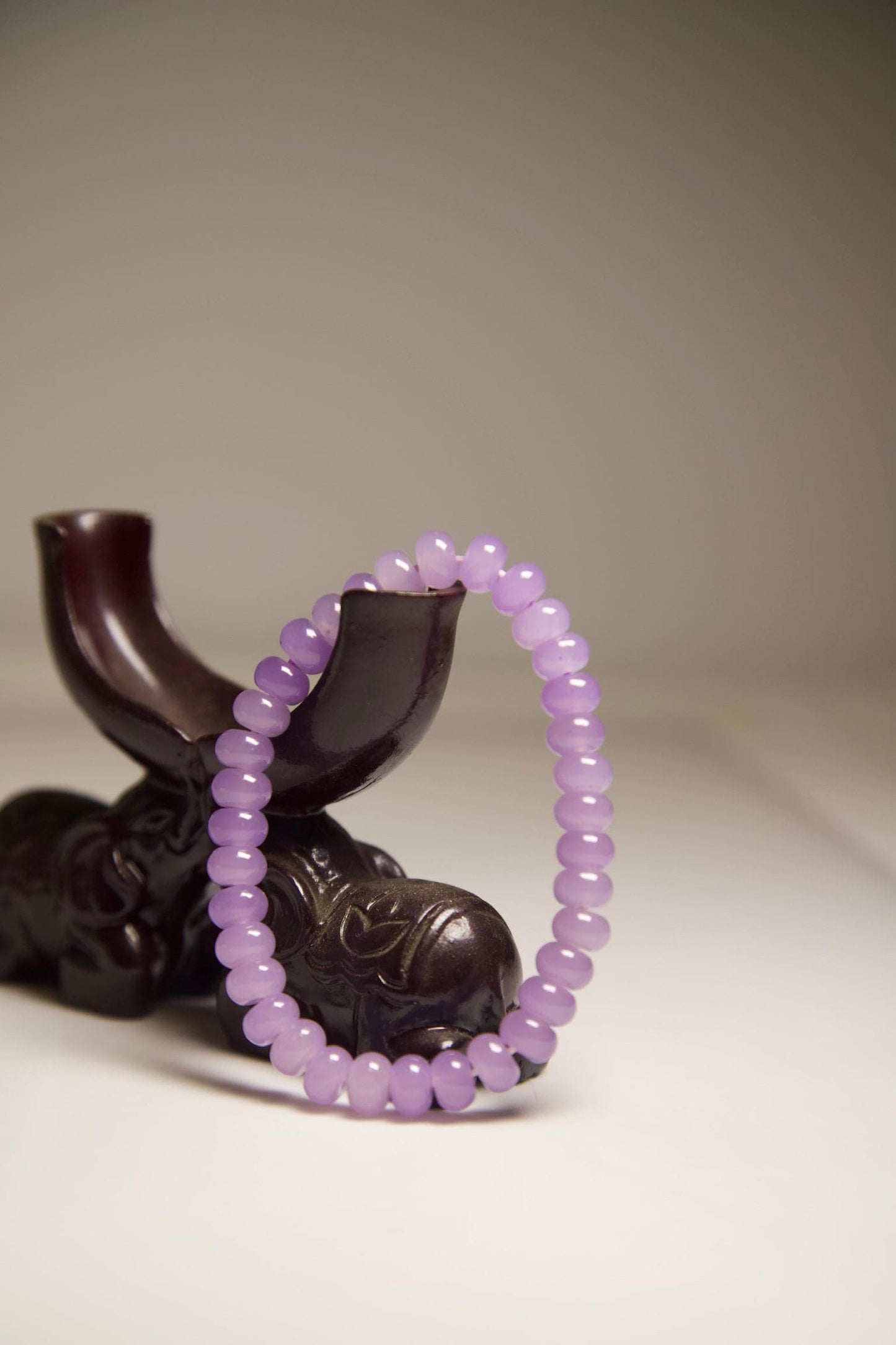 Purple Jade Bracelet • Natural Gemstone Jewelry • Handmade Healing Crystal Beaded Bracelet for Calm, Balance, Spiritual Energy & Gift