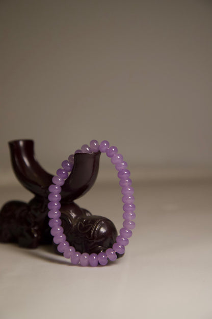 Purple Jade Bracelet • Natural Gemstone Jewelry • Handmade Healing Crystal Beaded Bracelet for Calm, Balance, Spiritual Energy & Gift