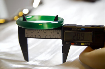 Green Banded Agate Bangle Bracelet: Polished Minimalist Stone Jewelry