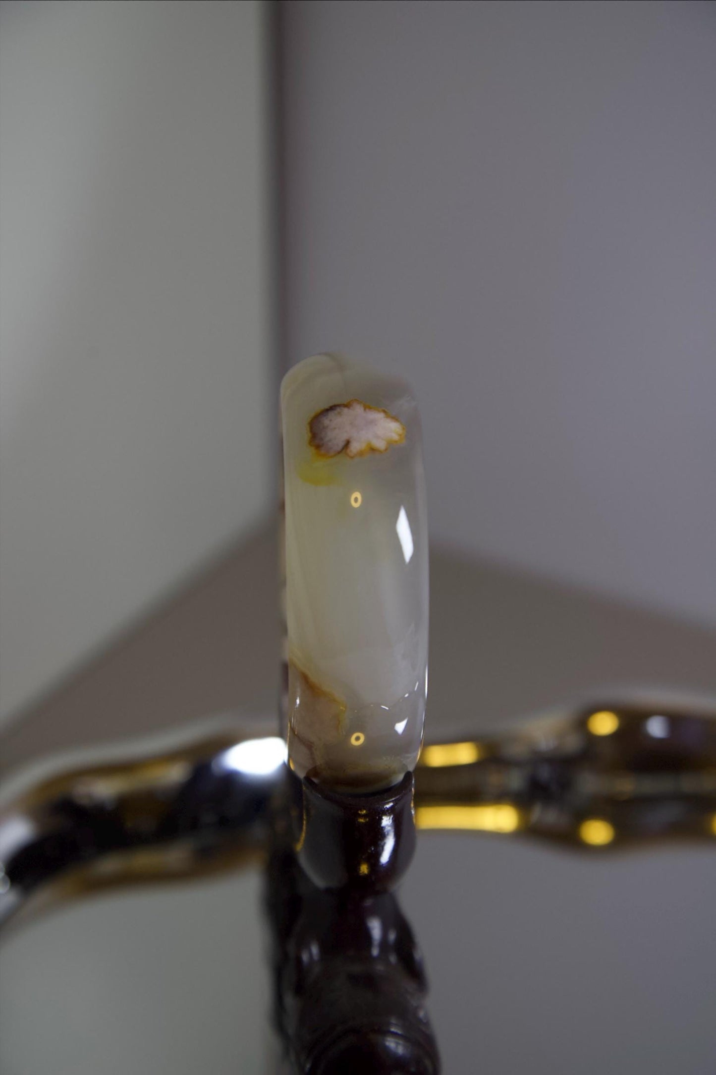 Natural Agate Stone Bangle • Hand-Carved Gemstone Bracelet • Polished Crystal Jewelry • 59-60mm Agate Bangle for Healing, Balance & Gift