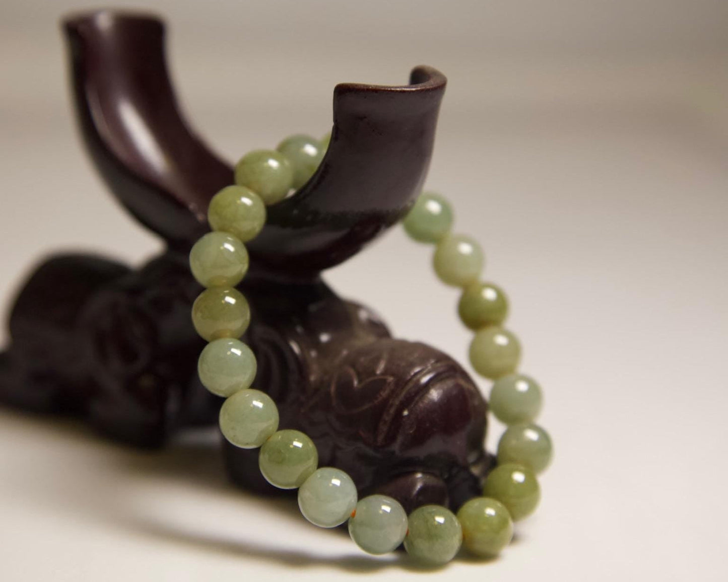 Green Jade Bracelet • Natural Gemstone Beaded Jewelry • Handmade Crystal Bracelet for Luck, Prosperity, Abundance & Healing Energy