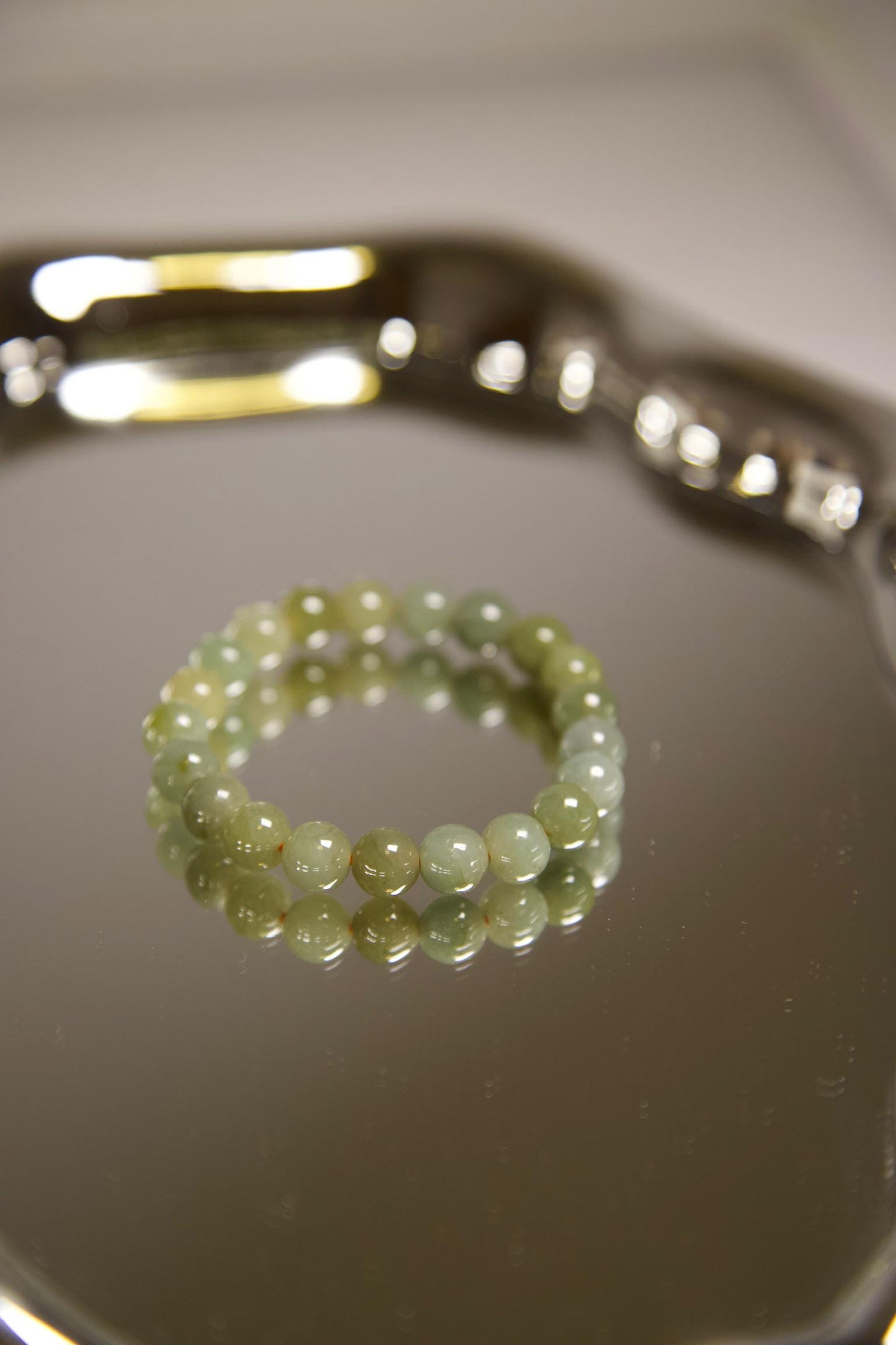 Green Jade Bracelet • Natural Gemstone Beaded Jewelry • Handmade Crystal Bracelet for Luck, Prosperity, Abundance & Healing Energy