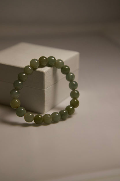 Green Jade Bracelet • Natural Gemstone Beaded Jewelry • Handmade Crystal Bracelet for Luck, Prosperity, Abundance & Healing Energy