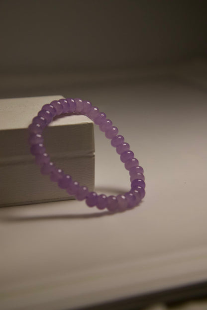Purple Jade Bracelet • Natural Gemstone Jewelry • Handmade Healing Crystal Beaded Bracelet for Calm, Balance, Spiritual Energy & Gift