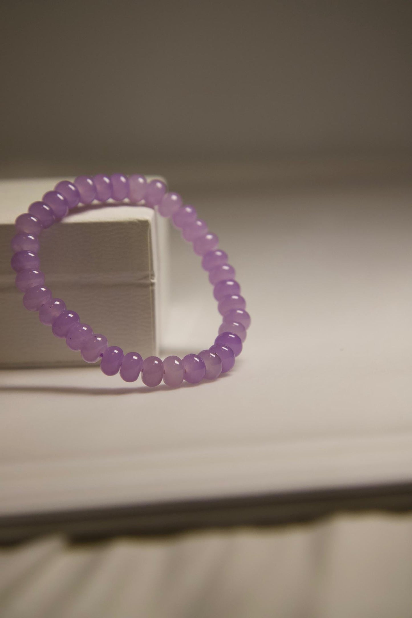 Purple Jade Bracelet • Natural Gemstone Jewelry • Handmade Healing Crystal Beaded Bracelet for Calm, Balance, Spiritual Energy & Gift